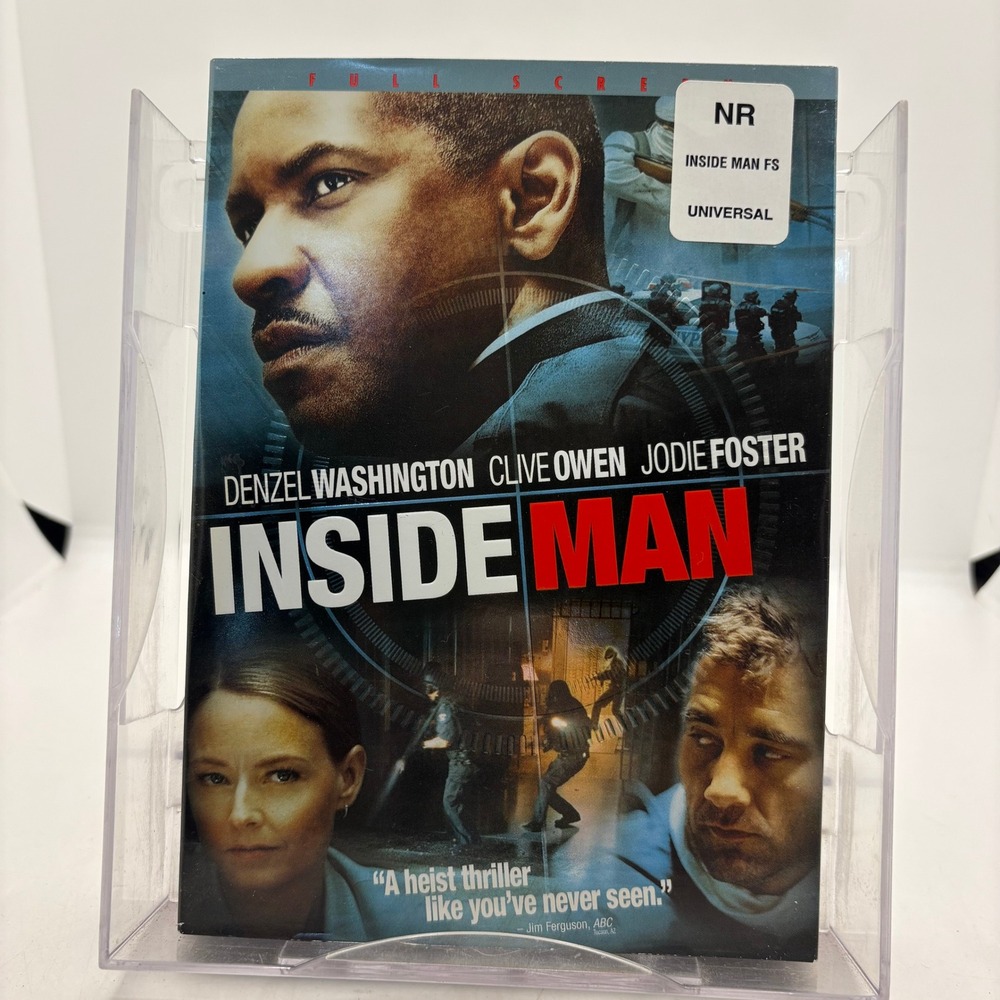 Inside Man DVD 2006 Full Screen Denzel Washington Clive Owen Spike Lee Heist
